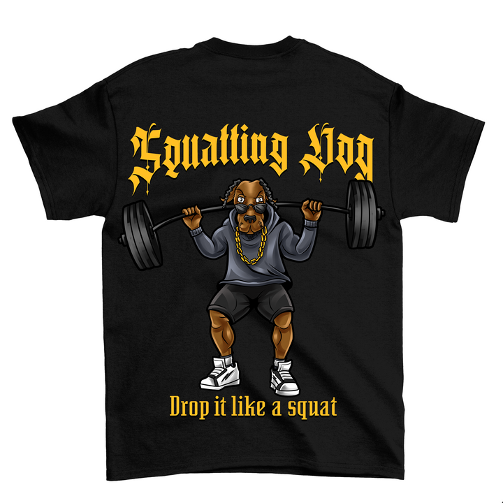 Squatting dog (Backprint) Shirt