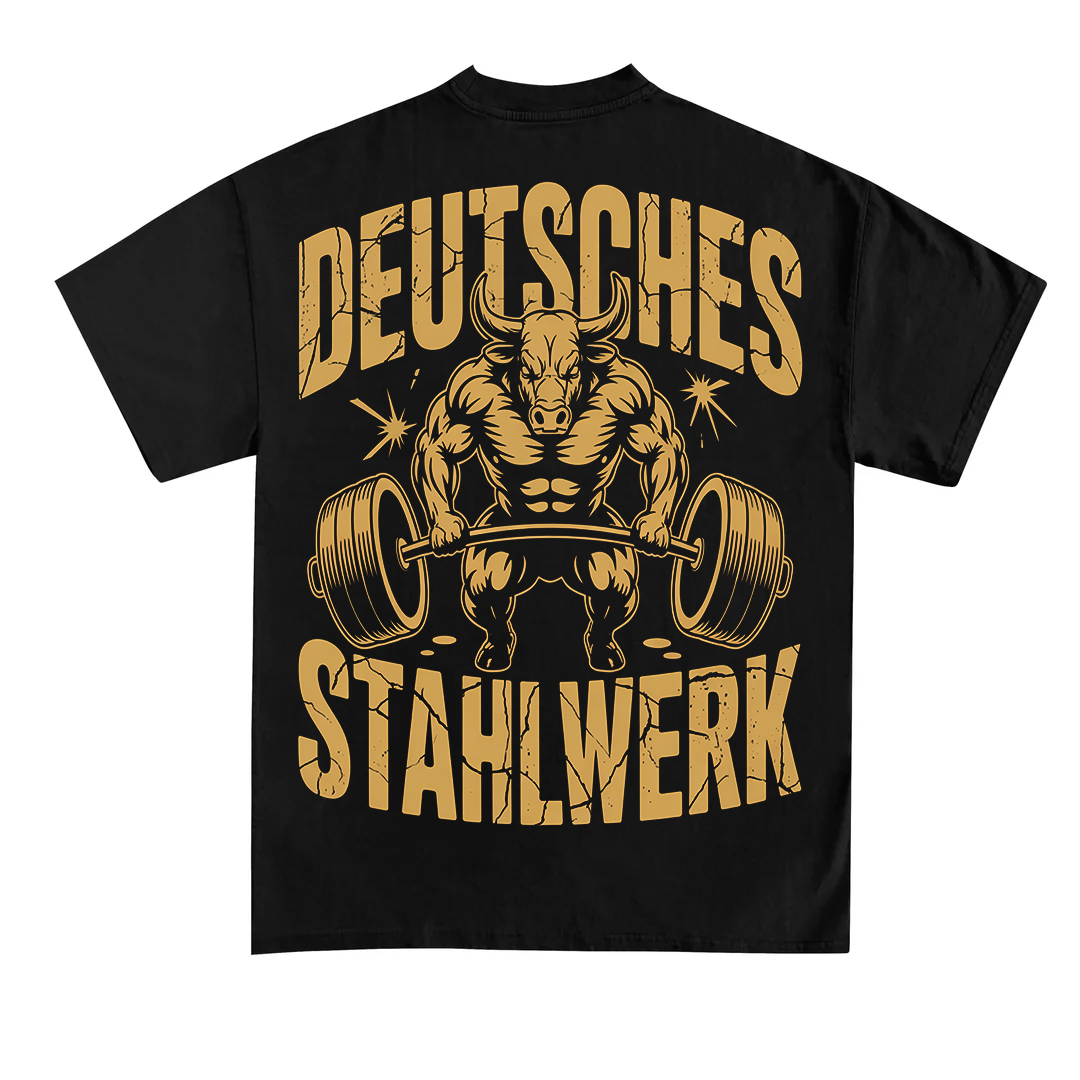 Deutsches Stahlwerk (Backprint) T-Shirt