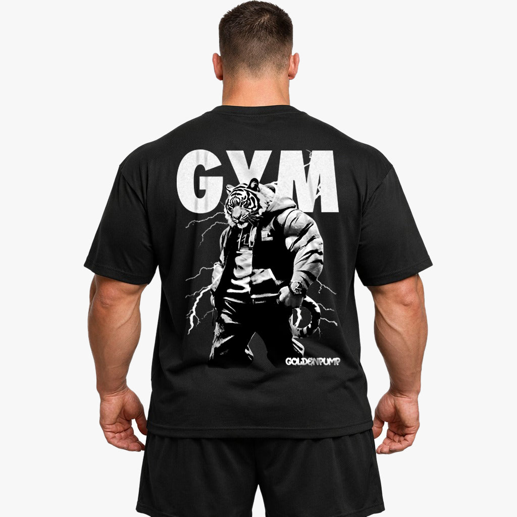 Gym-Tiger (Backprint) Oversized Shirt