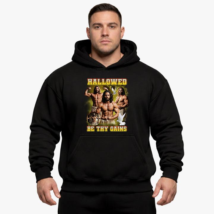 Hallowed by Thy Gains Oversized Hoodie