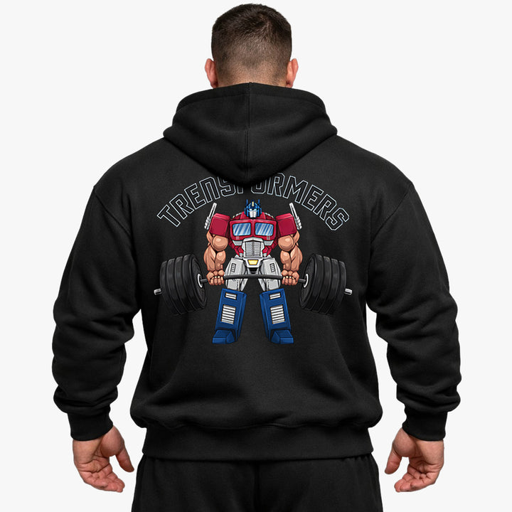 Sweat à capuche surdimensionné Transformers (imprimé au dos)
