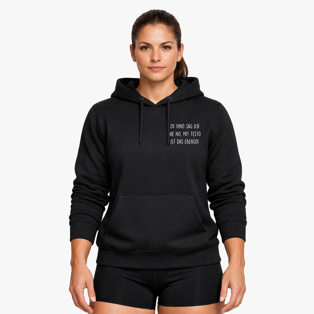 zu vino nie no Hoodie